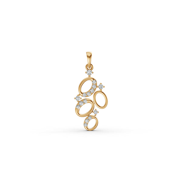 Cosmic Orbit Cluster Diamond Pendant