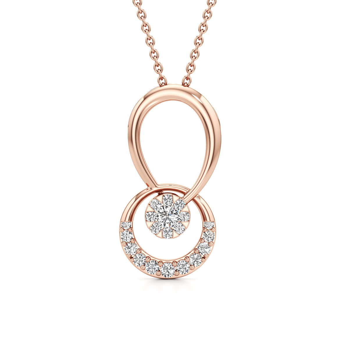 Inner Fire Circles Diamond Pendant
