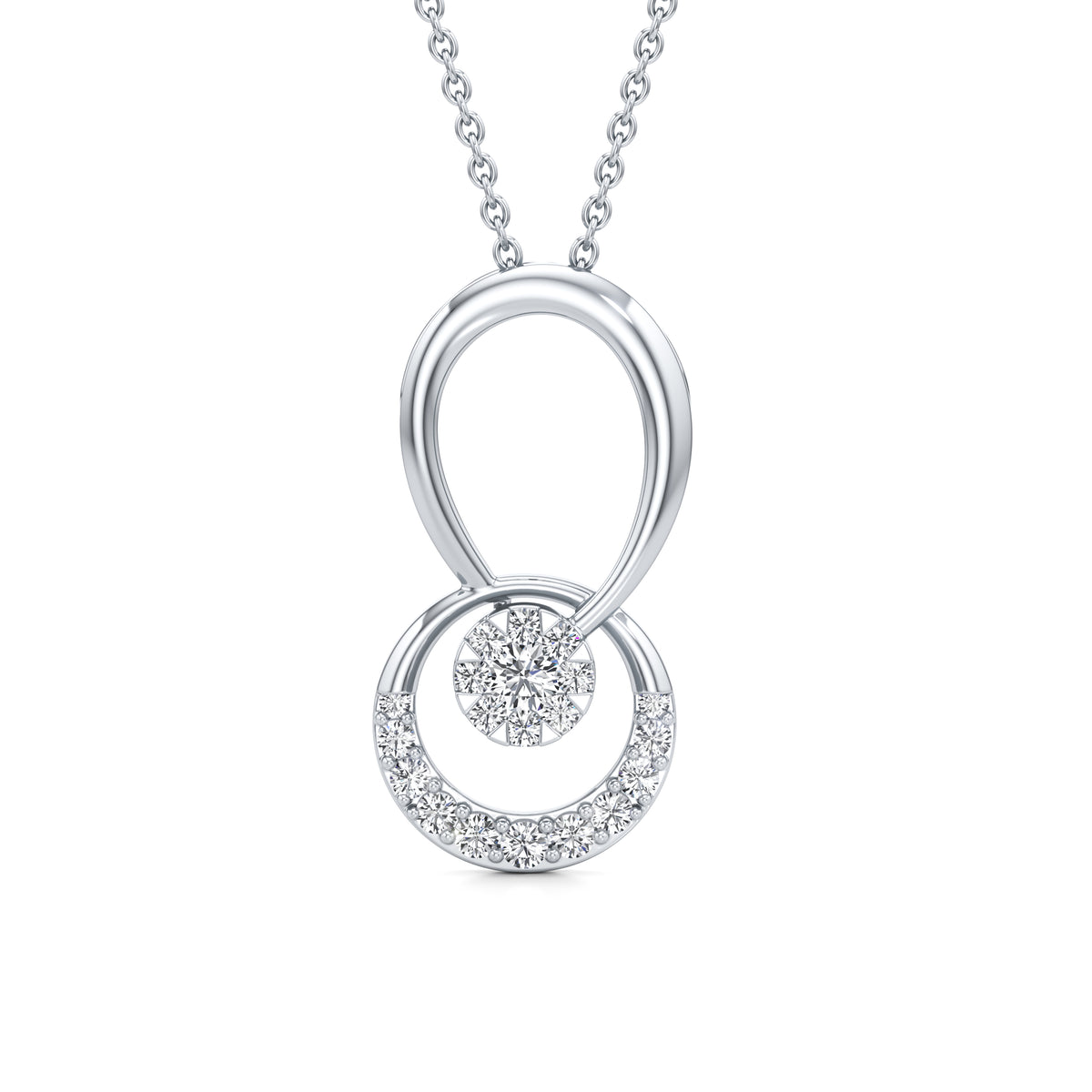 Inner Fire Circles Diamond Pendant