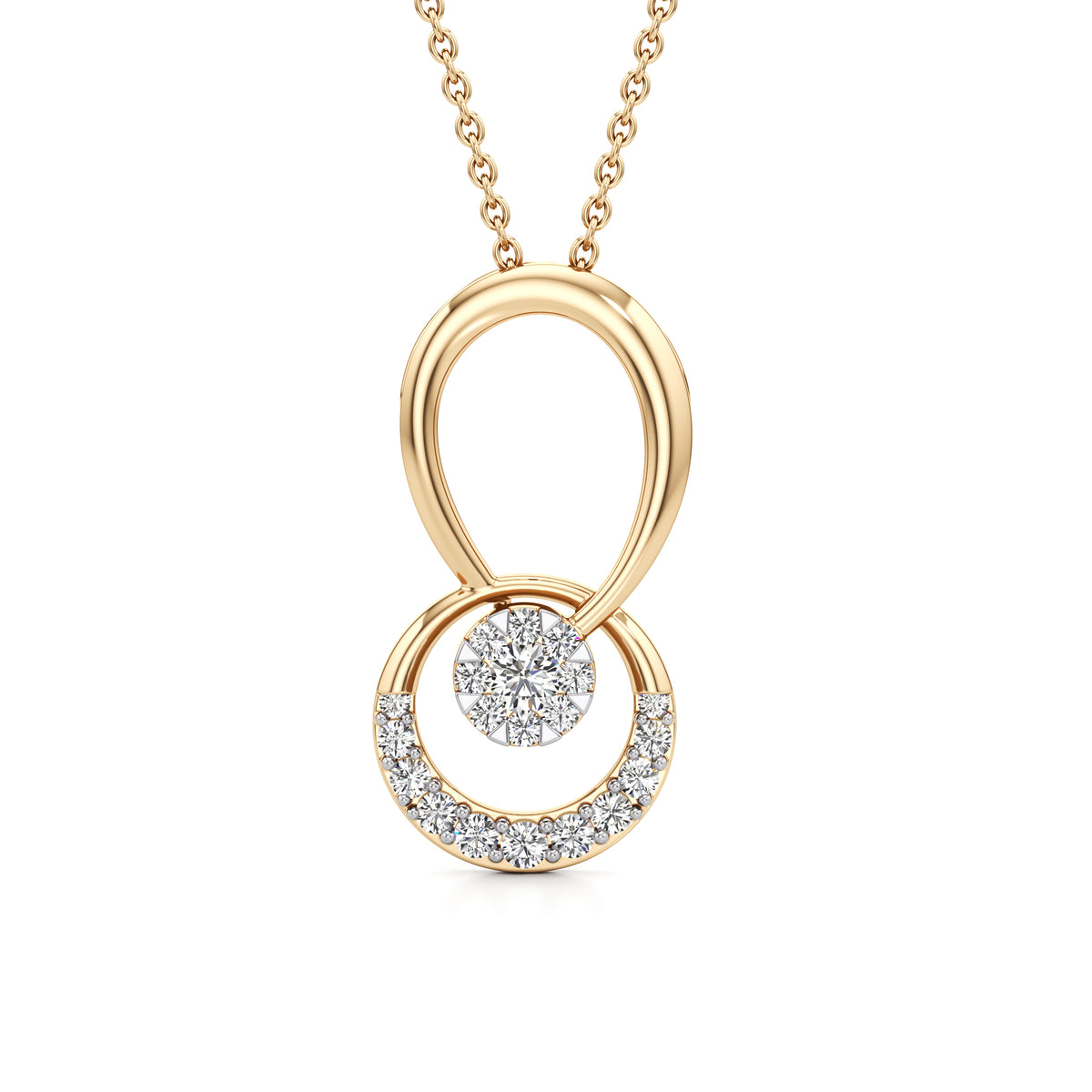 Inner Fire Circles Diamond Pendant
