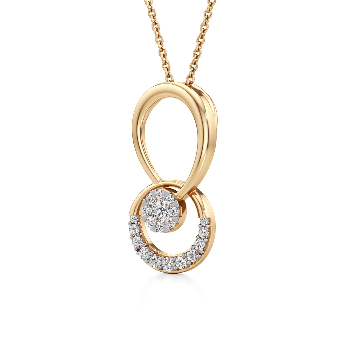 Inner Fire Circles Diamond Pendant