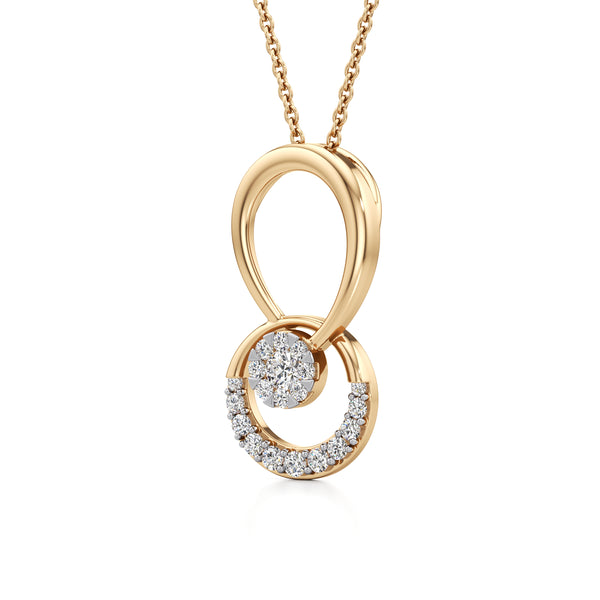 Inner Fire Circles Diamond Pendant