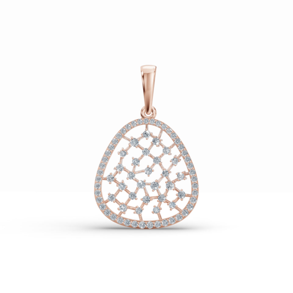 Untamed Triangular Mesh Diamond Pendant