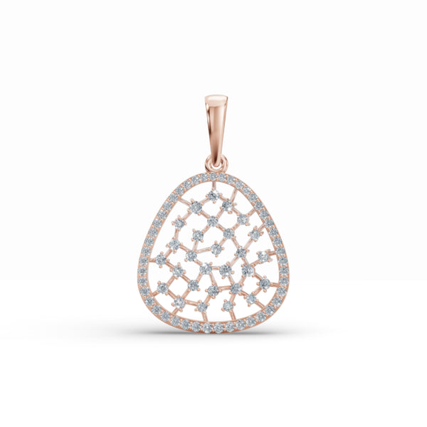 Untamed Triangular Mesh Diamond Pendant