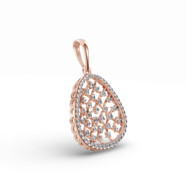 Untamed Triangular Mesh Diamond Pendant