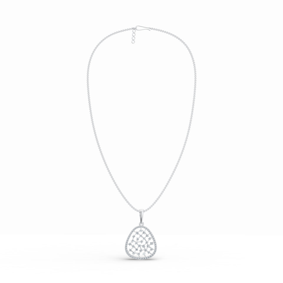 Untamed Triangular Mesh Diamond Pendant