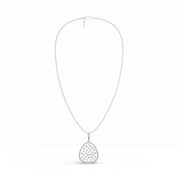 Untamed Triangular Mesh Diamond Pendant