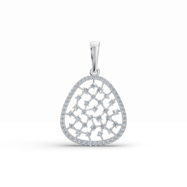 Untamed Triangular Mesh Diamond Pendant