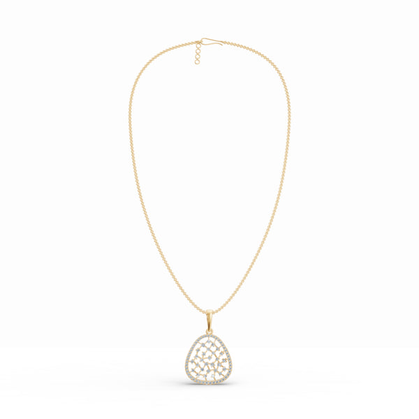Untamed Triangular Mesh Diamond Pendant