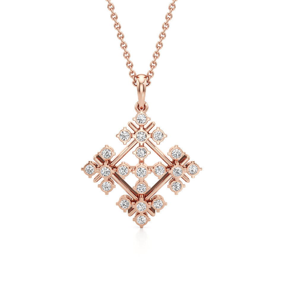 Quad Floret Diamond Pendant