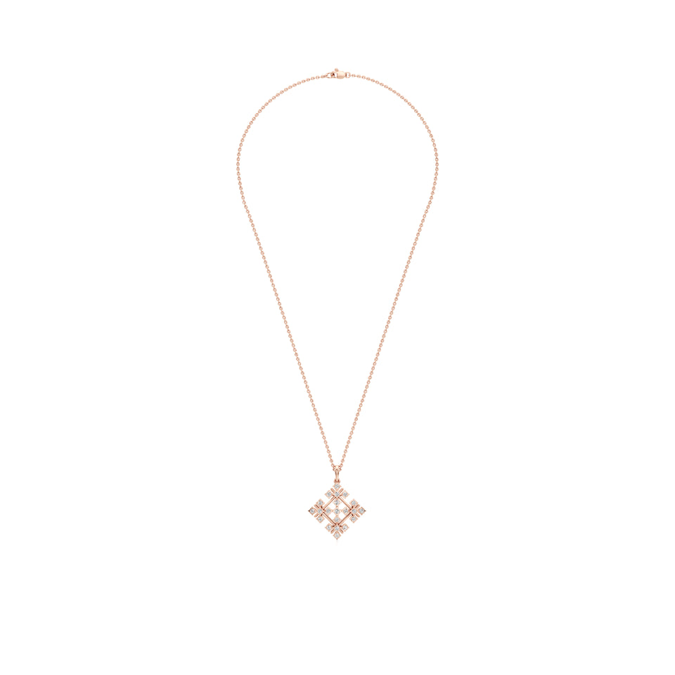 Quad Floret Diamond Pendant