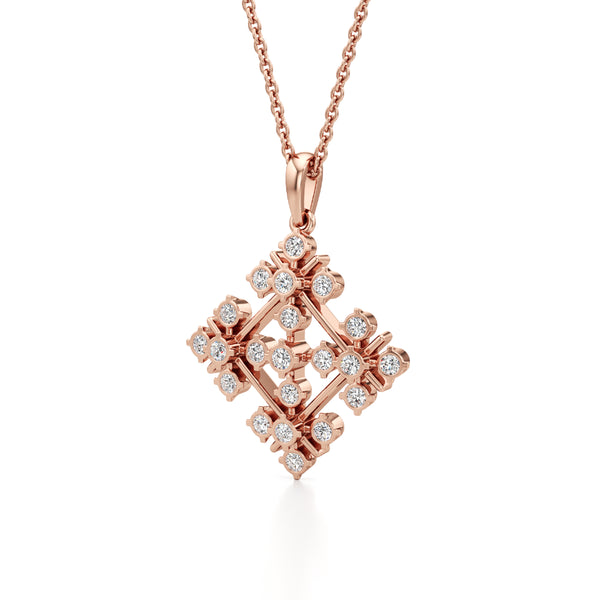 Quad Floret Diamond Pendant