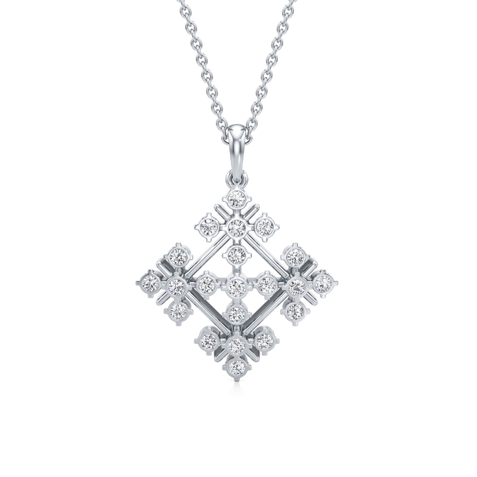 Quad Floret Diamond Pendant