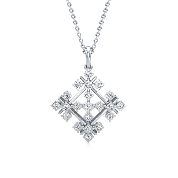 Quad Floret Diamond Pendant