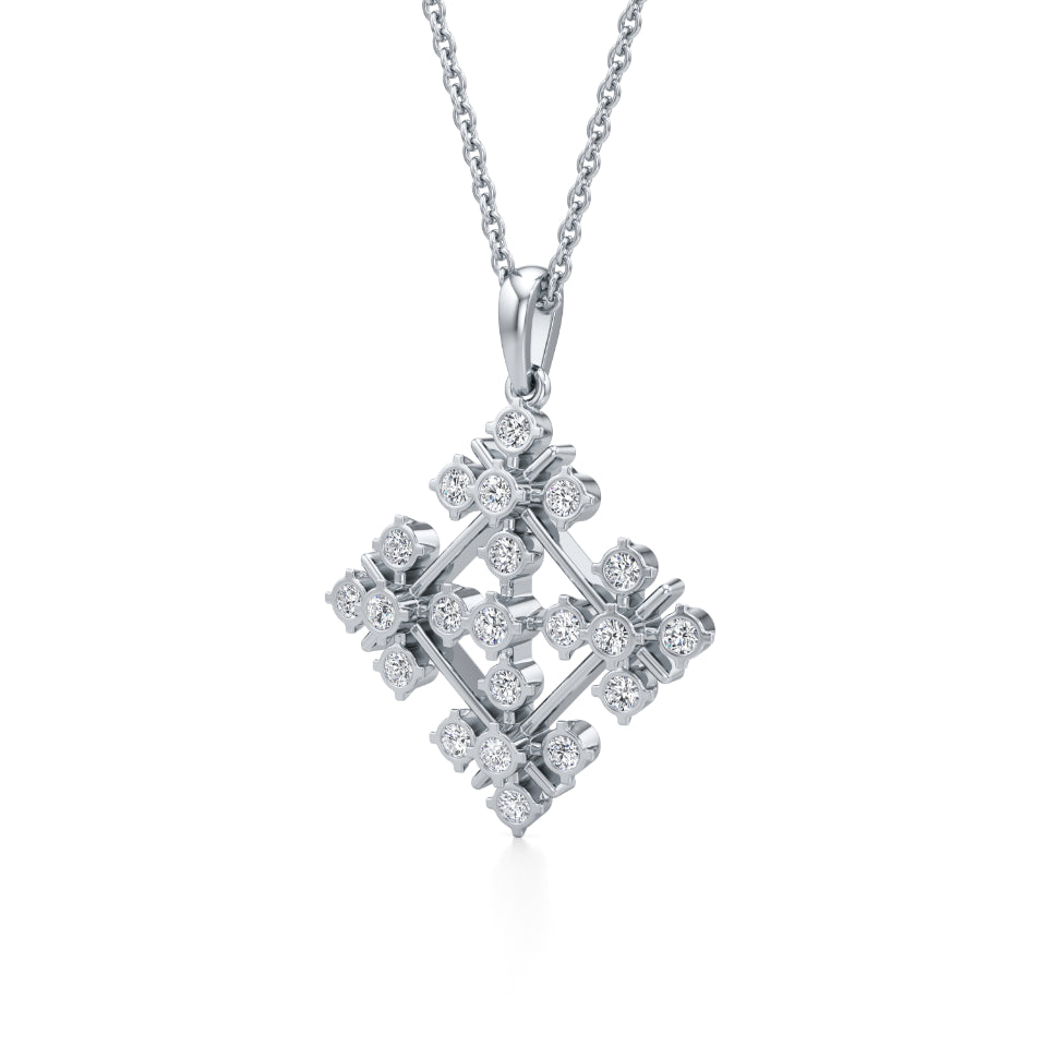 Quad Floret Diamond Pendant