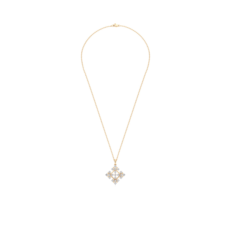 Quad Floret Diamond Pendant
