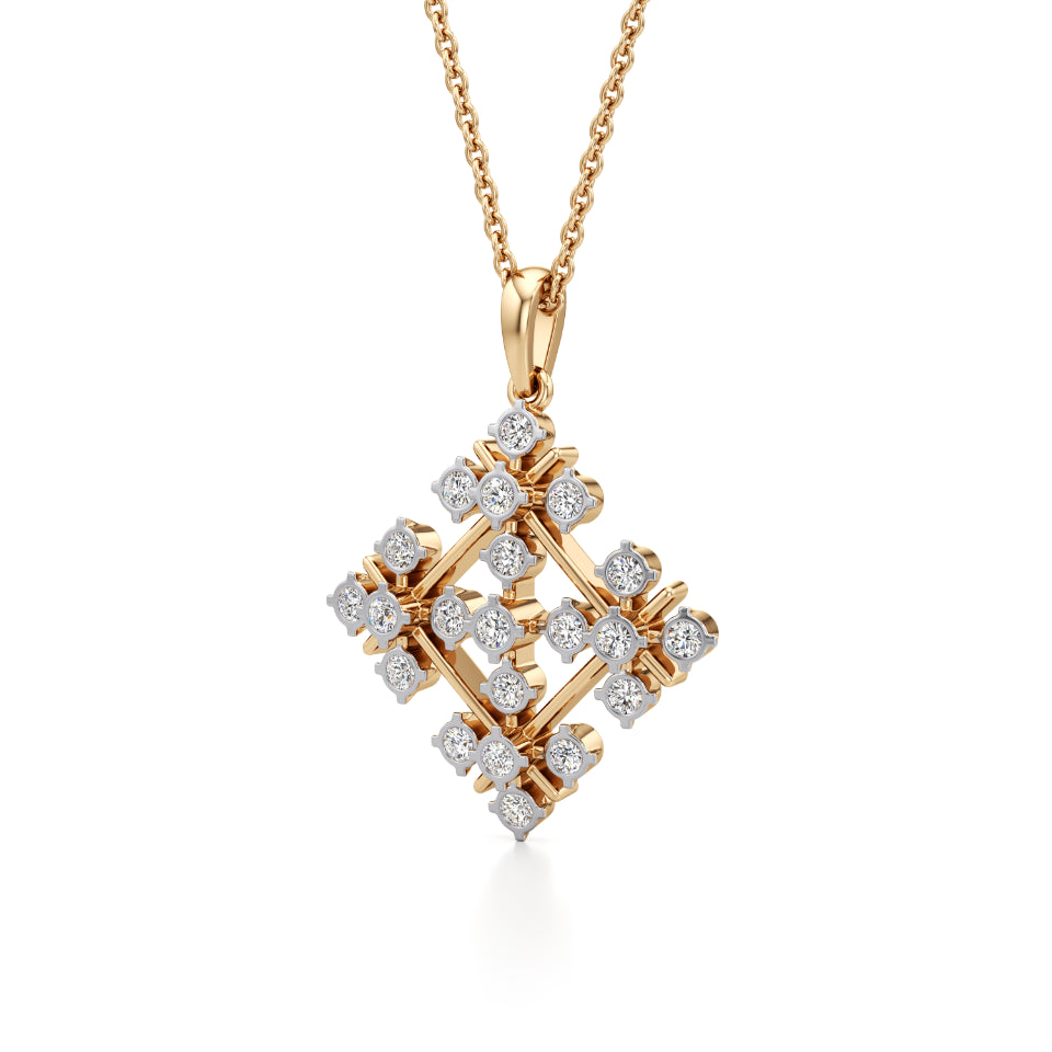 Quad Floret Diamond Pendant