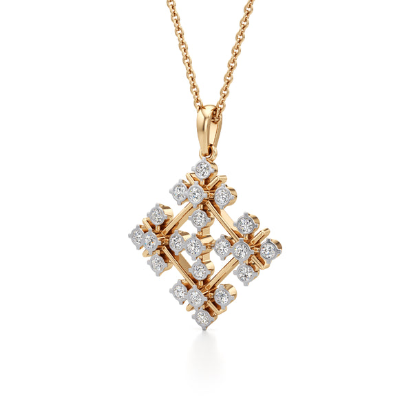 Quad Floret Diamond Pendant