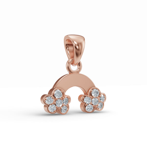 Playful Rainbow Diamond Pendant