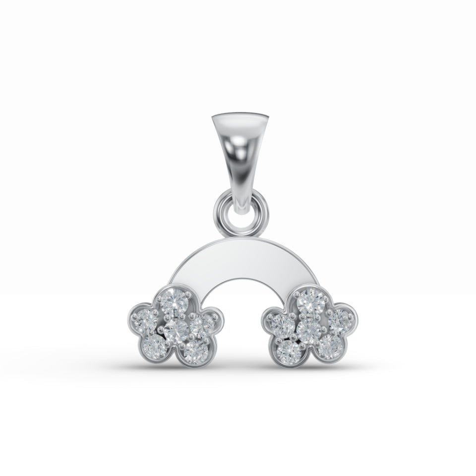 Playful Rainbow Diamond Pendant