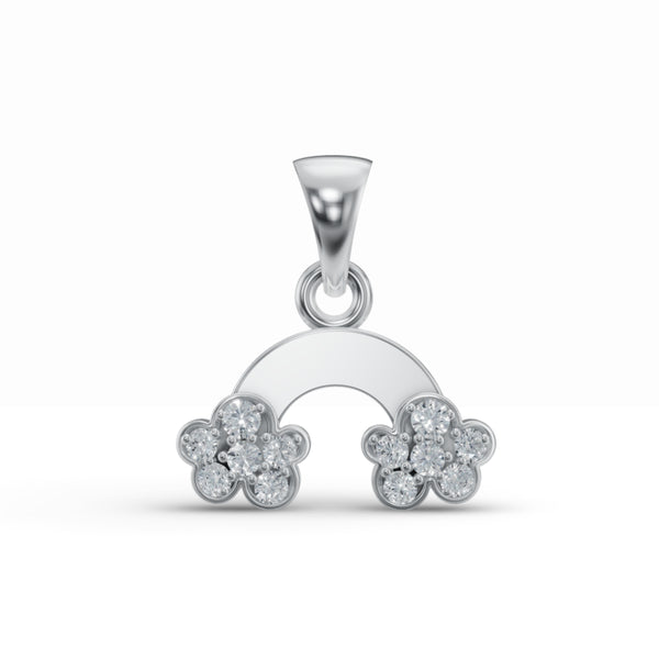 Playful Rainbow Diamond Pendant
