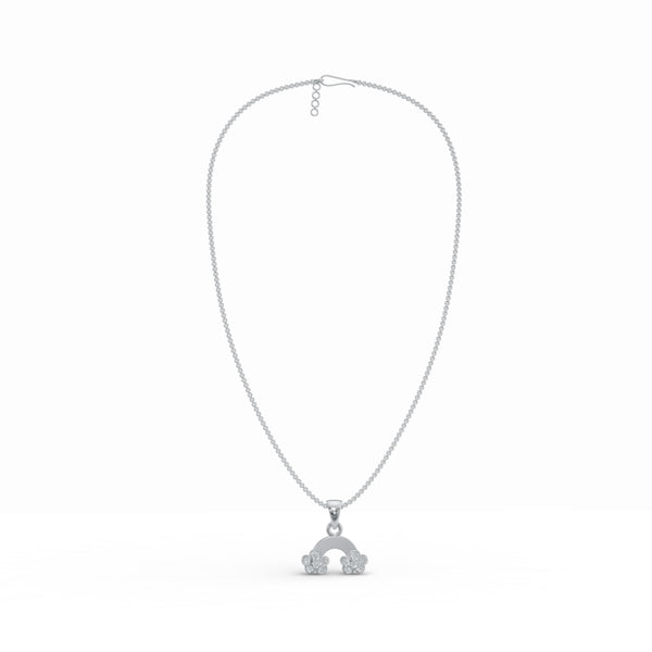 Playful Rainbow Diamond Pendant