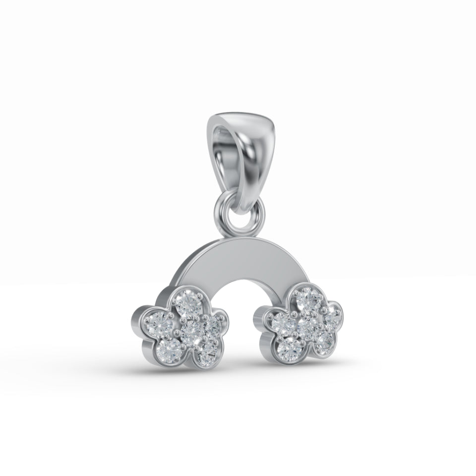 Playful Rainbow Diamond Pendant