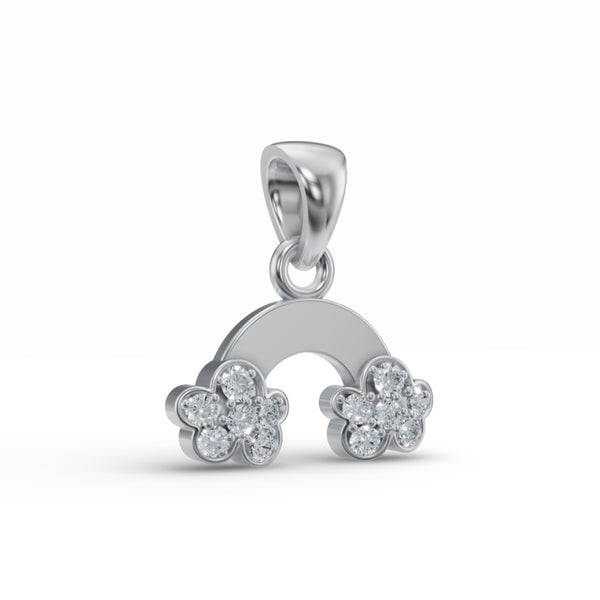 Playful Rainbow Diamond Pendant