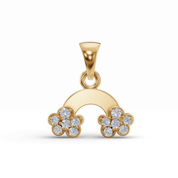 Playful Rainbow Diamond Pendant