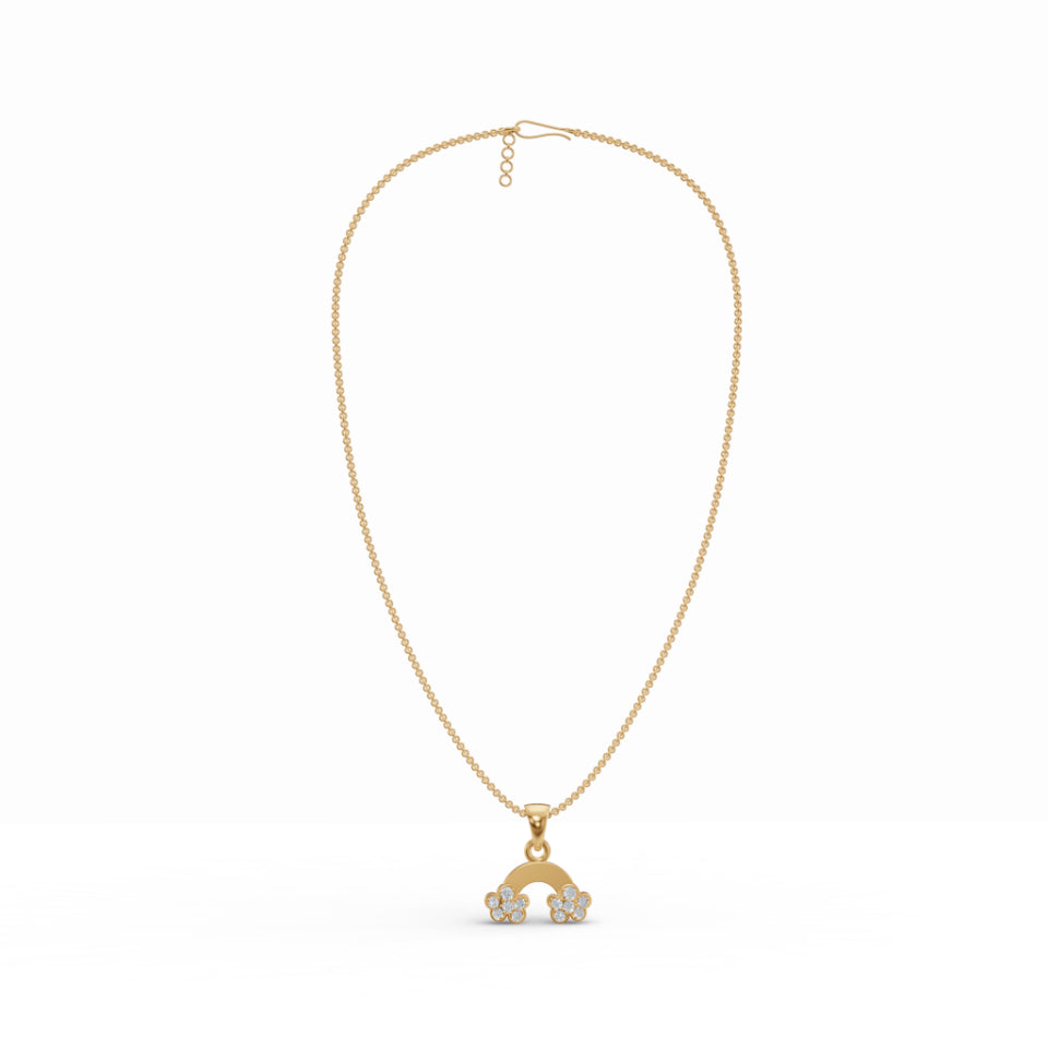 Playful Rainbow Diamond Pendant