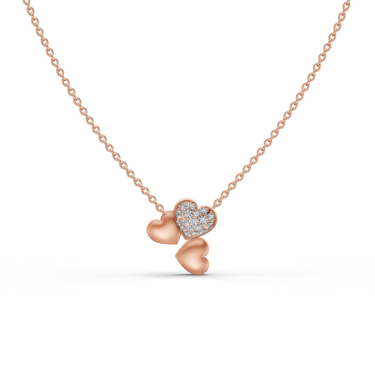 Trio Heart Diamond Pendant