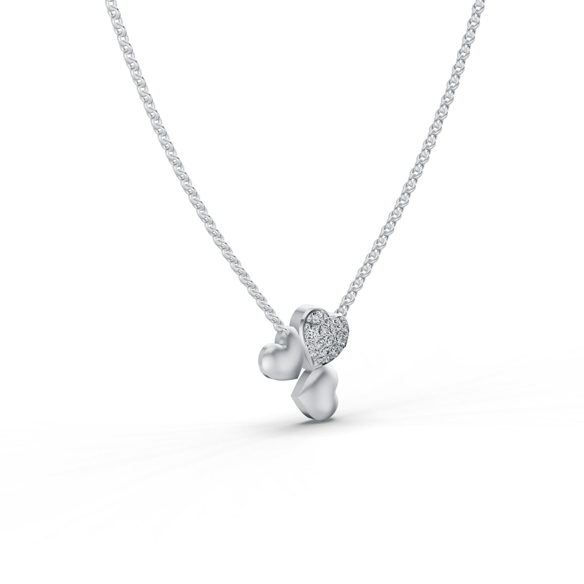 Trio Heart Diamond Pendant