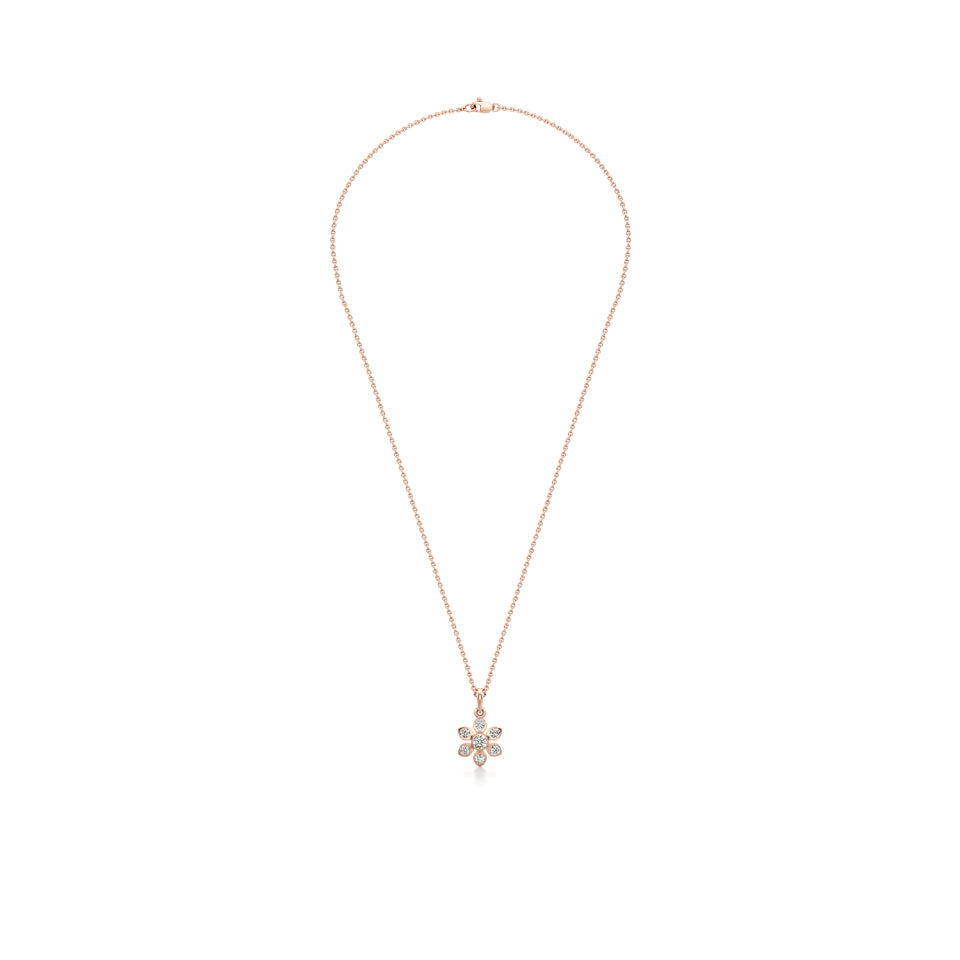 Delicate Floret Diamond Pendant