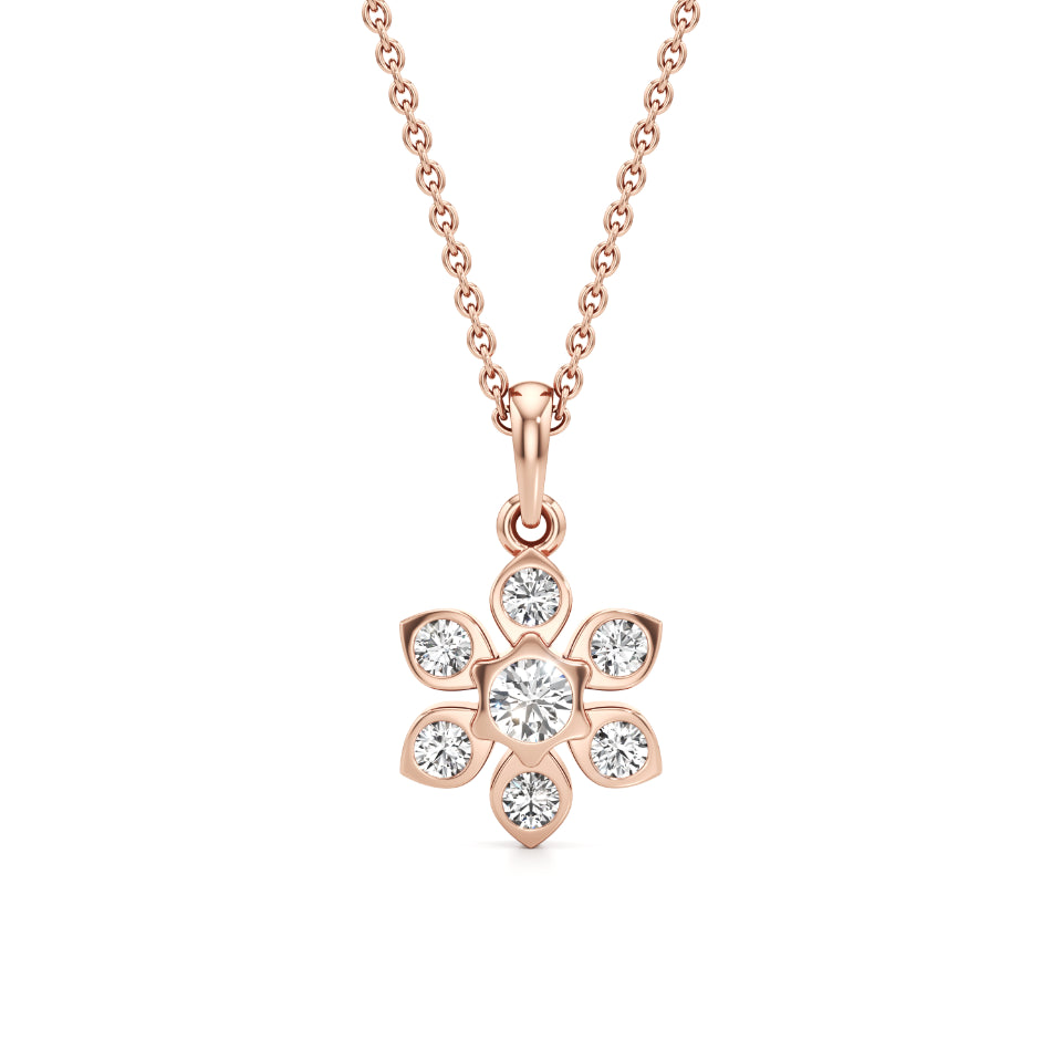 Delicate Floret Diamond Pendant