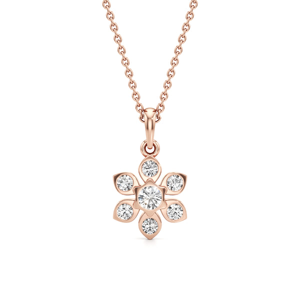 Delicate Floret Diamond Pendant
