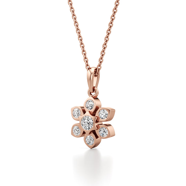 Delicate Floret Diamond Pendant