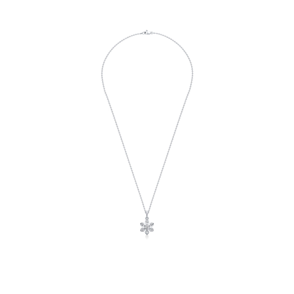 Delicate Floret Diamond Pendant