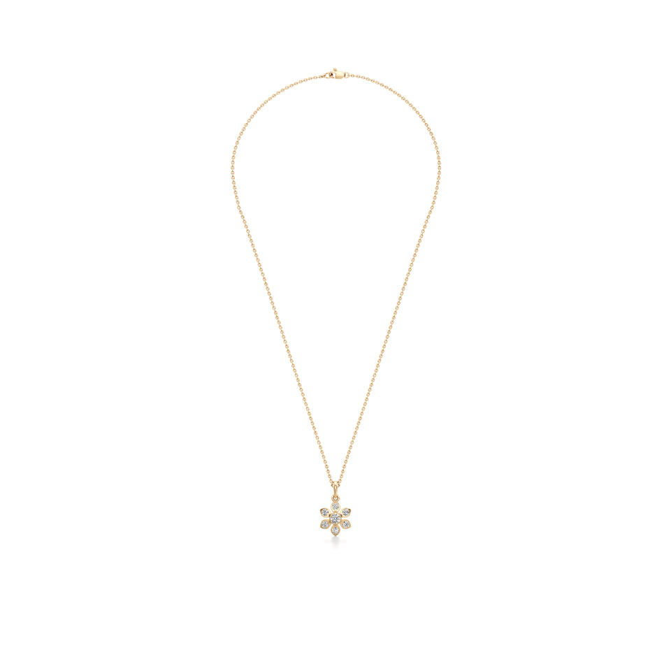 Delicate Floret Diamond Pendant