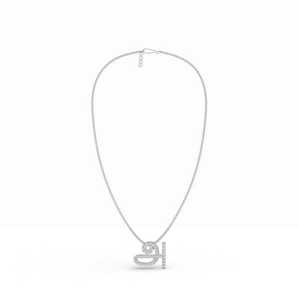 Tamil Initial Diamond Pendant