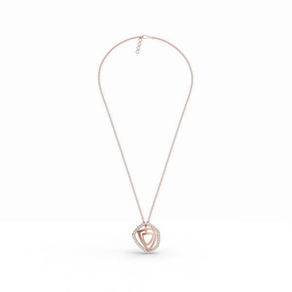 Multi-shape Geometric Diamond Pendant