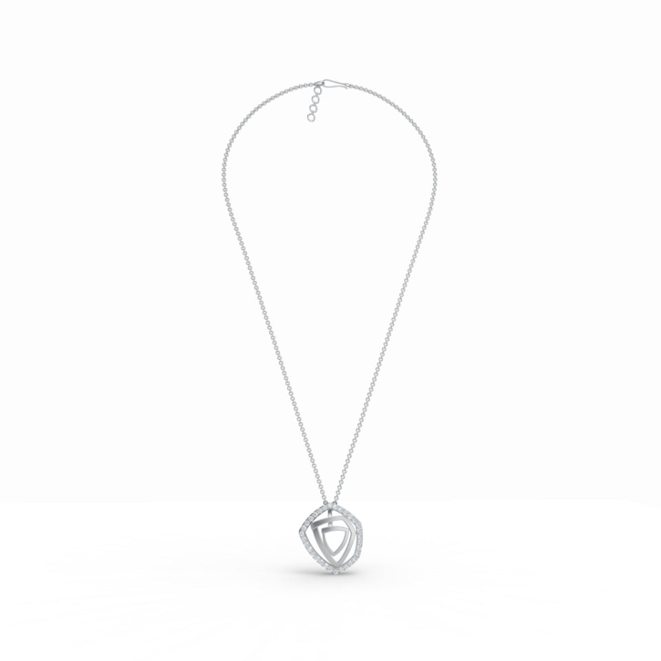 Multi-shape Geometric Diamond Pendant