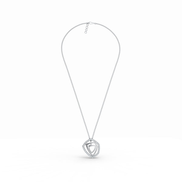 Multi-shape Geometric Diamond Pendant