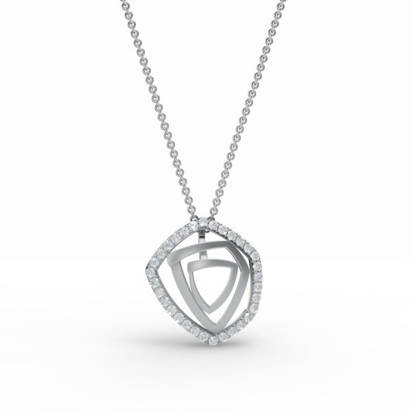 Multi-shape Geometric Diamond Pendant