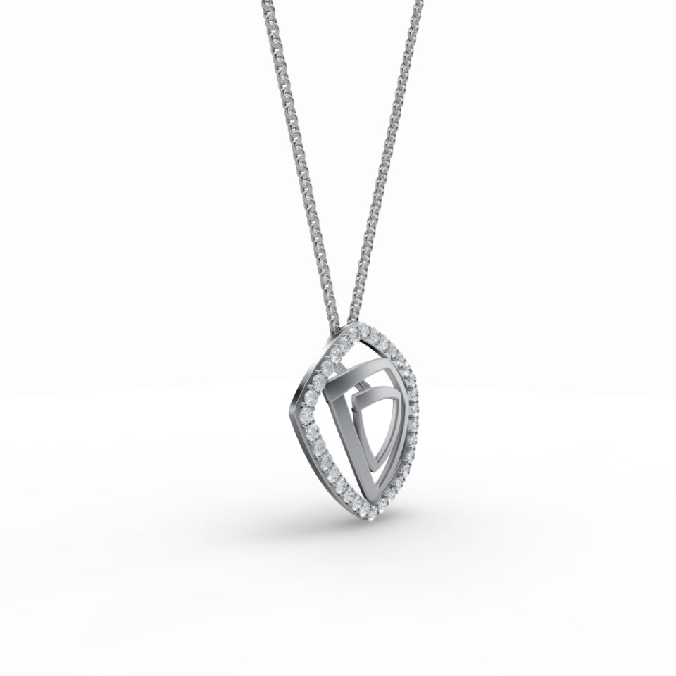 Multi-shape Geometric Diamond Pendant