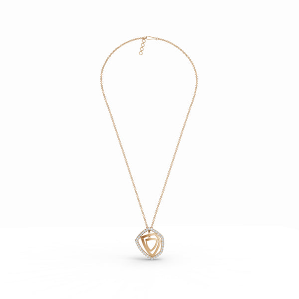Multi-shape Geometric Diamond Pendant
