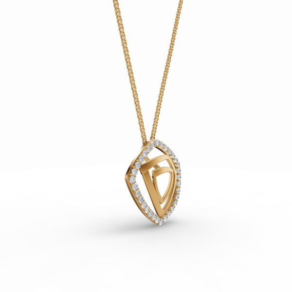 Multi-shape Geometric Diamond Pendant