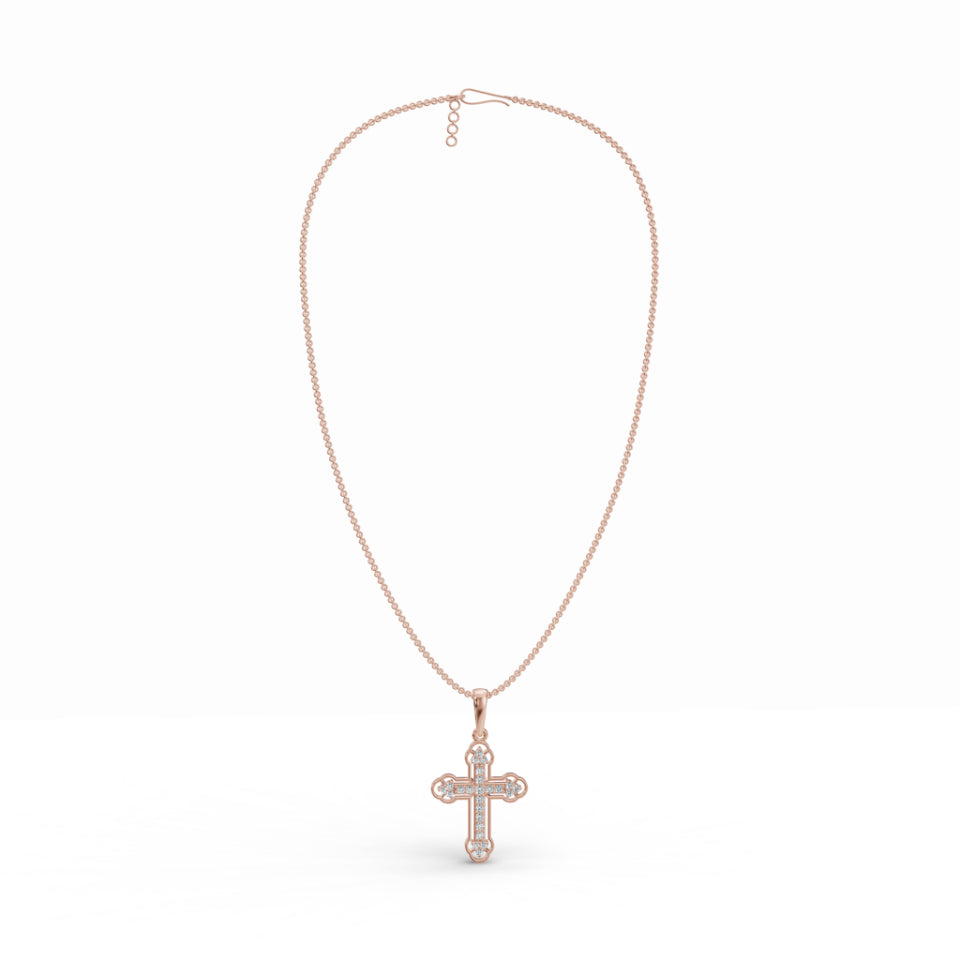 Evoking Faith Cross Diamond Pendant