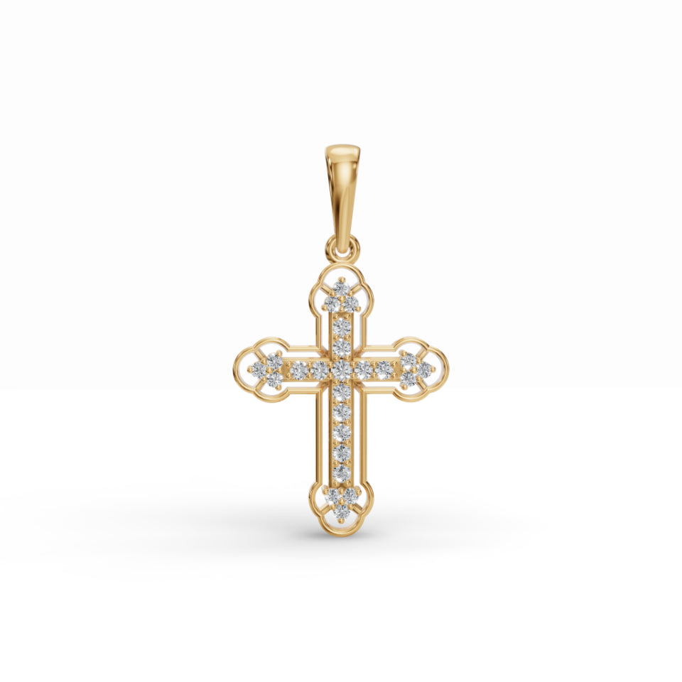 Evoking Faith Cross Diamond Pendant