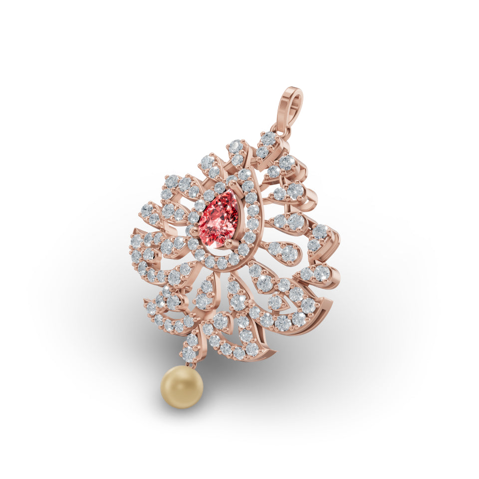 Sacred Diya Diamond Pendant