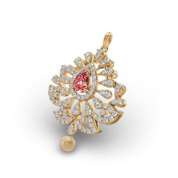 Sacred Diya Diamond Pendant